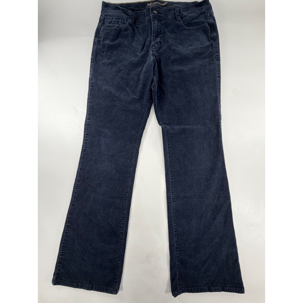 Old Navy The Sweetheart Navy Blue Corduroy Straight Leg Pants Womens 12 Regular